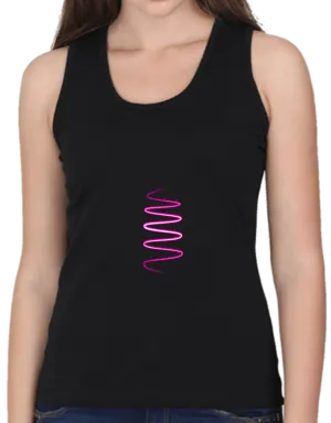 Tank Top with Vertical Spiral Design T03