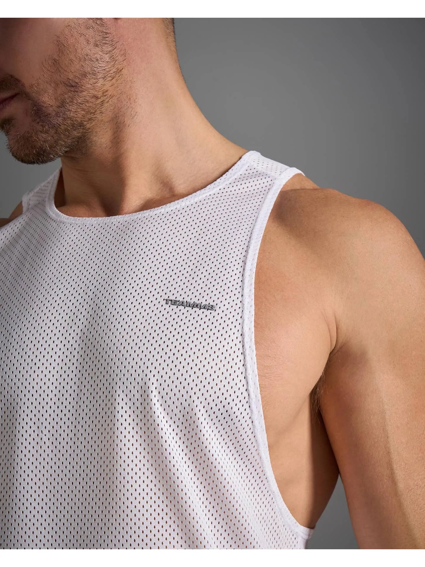 TEAMM8 S.S.C. Mesh Tank - White