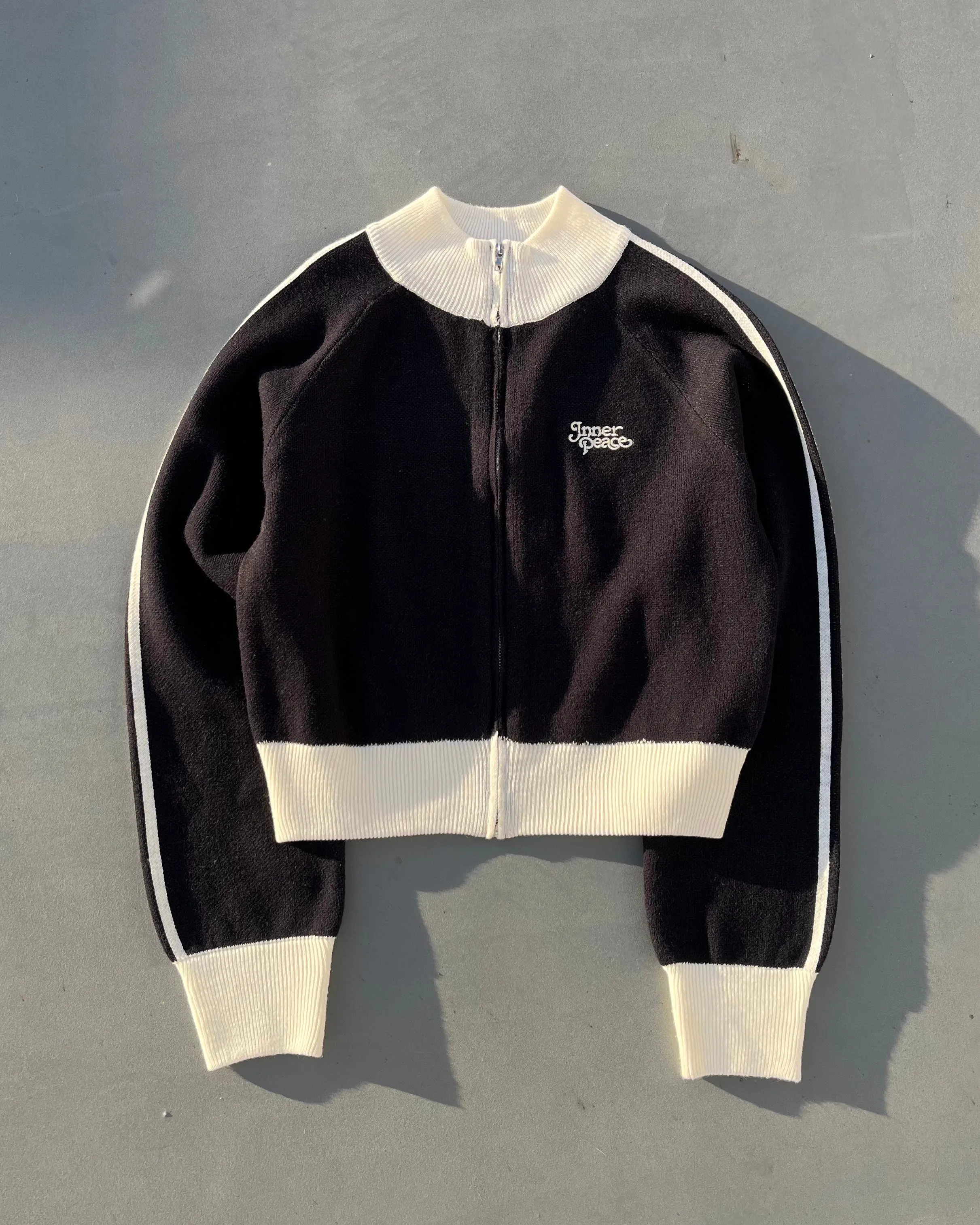 the inner peace knit track jacket