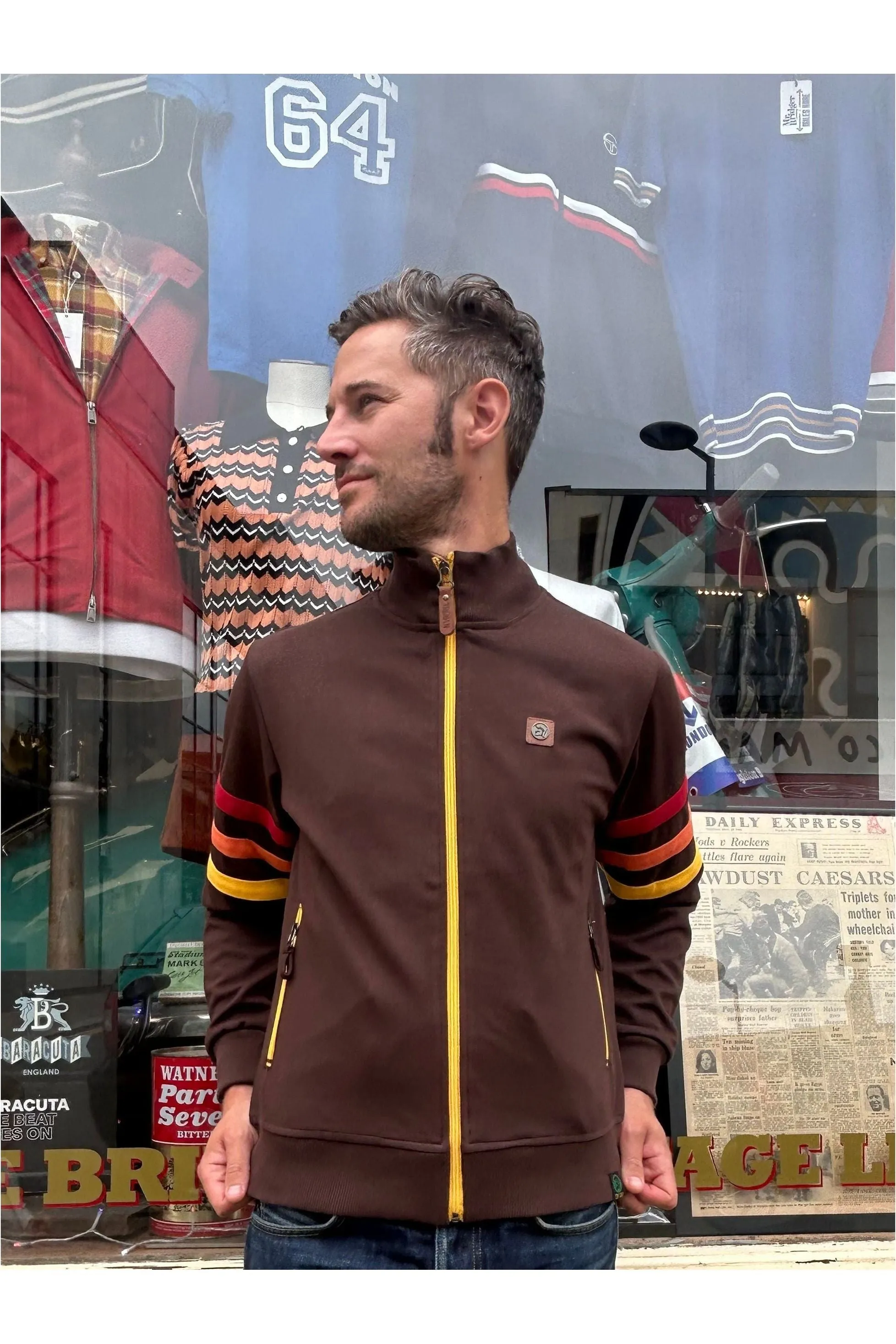 Trojan Records - TR/8903 - Stripe Sleeve Chocolate - Track Top