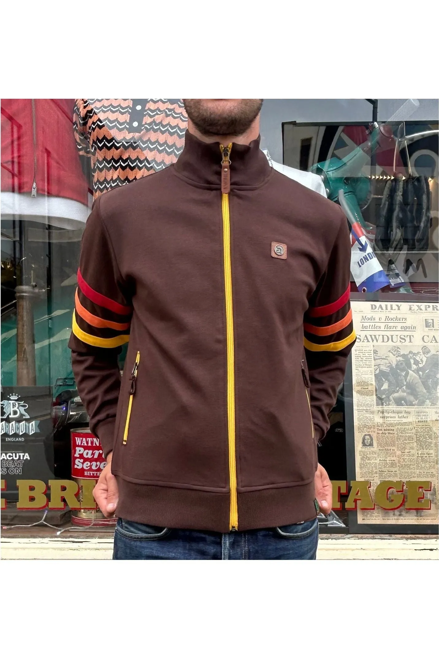 Trojan Records - TR/8903 - Stripe Sleeve Chocolate - Track Top