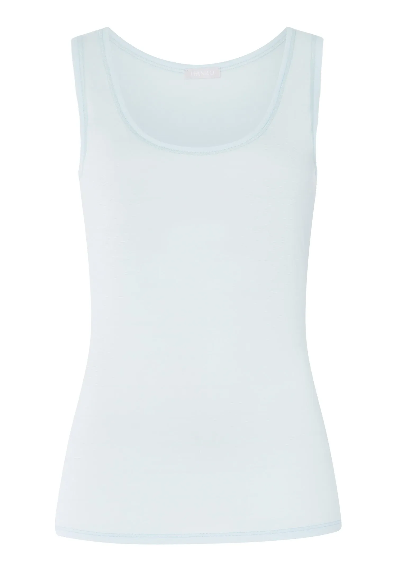 Ultralight Cotton Round Neck Tank Top | Whispering Blue 71821-2503