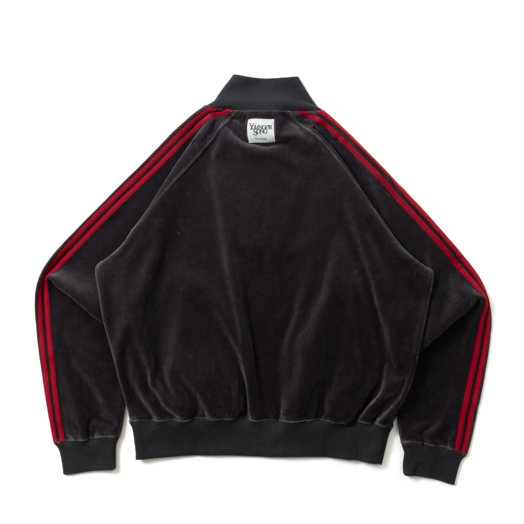 velours half zip track jacket