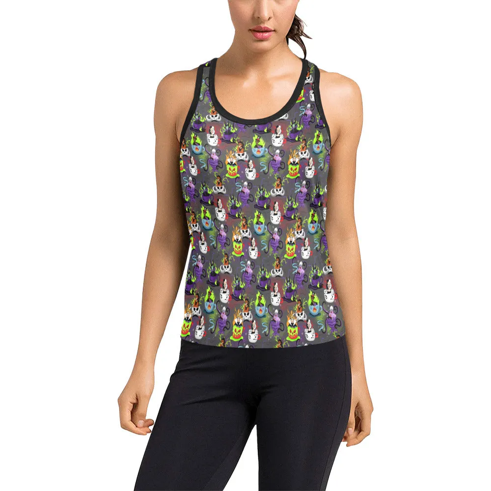 Villains Tea Cups Women's Racerback Tank Top