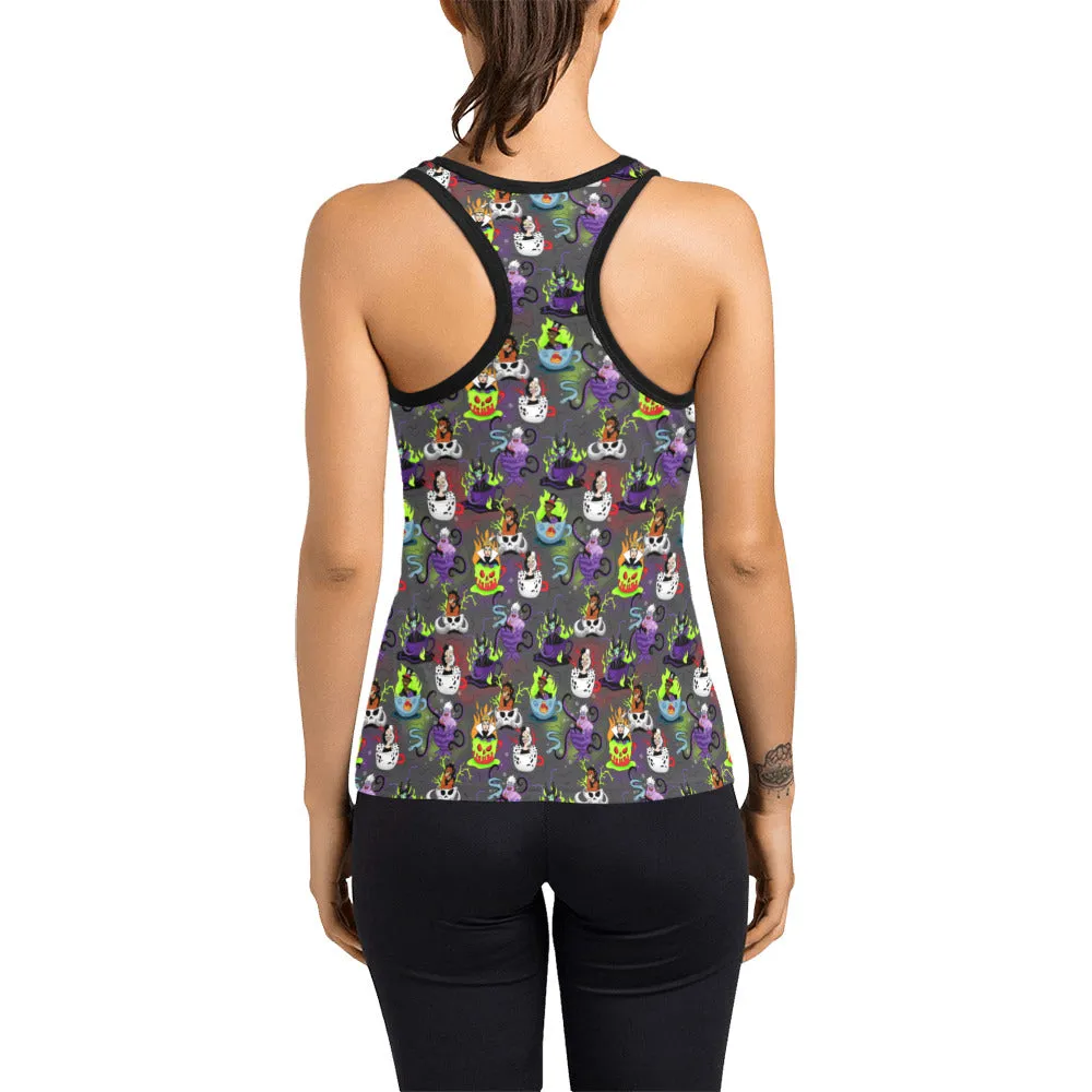 Villains Tea Cups Women's Racerback Tank Top