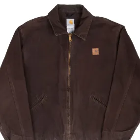 VINTAGE CARHARTT DETROIT UNLINED DARK BROWN JACKET J310 DKB 2011 XL