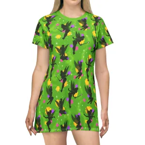 Whimsical Fairies T-Shirt Dress