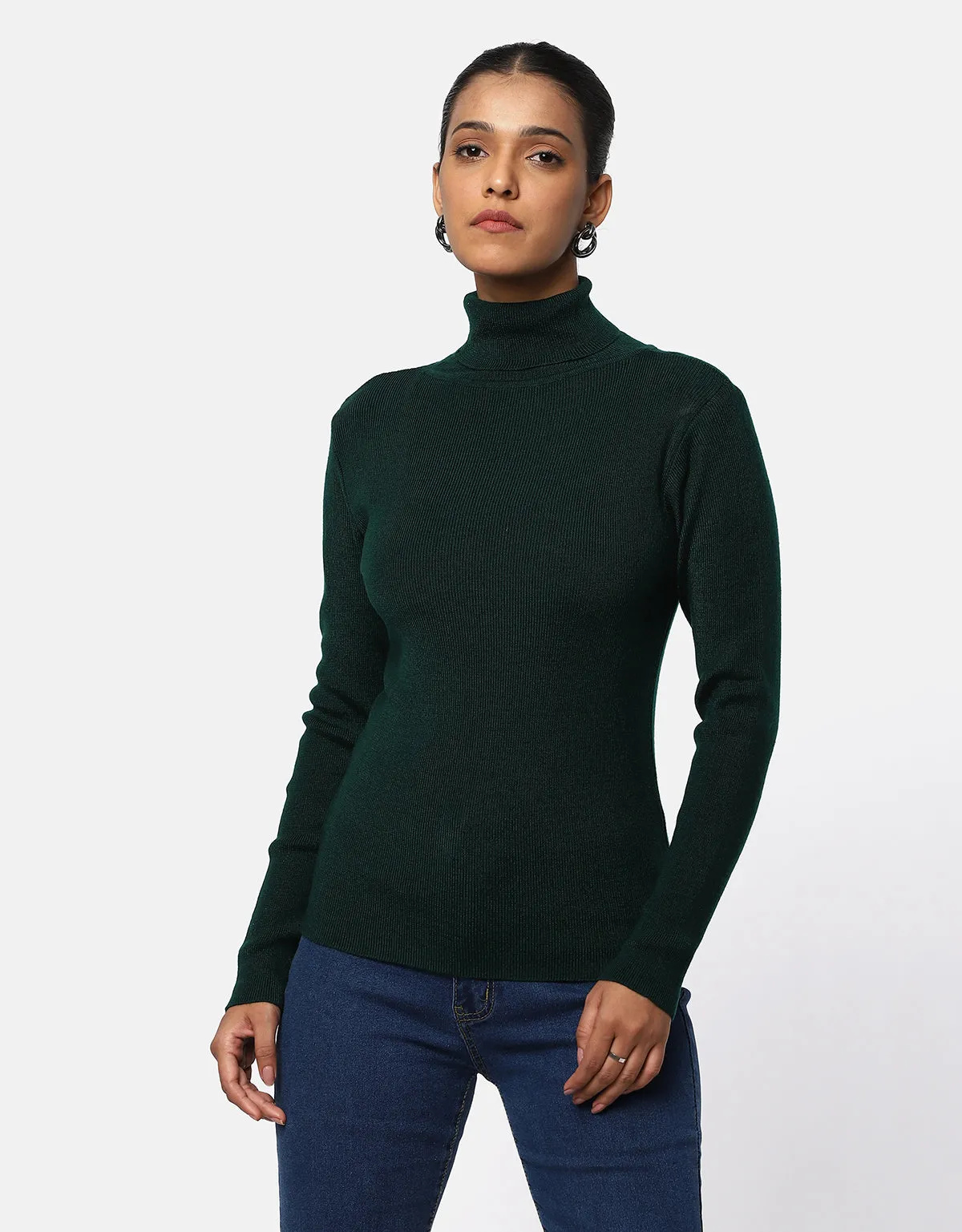 Women Woolen High Neck  Skivvy