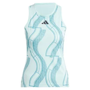 Women's Graphic Tennis Tank Semi Flash Aqua and Arctic Fusion