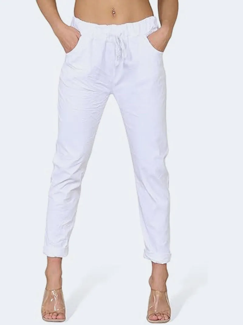 Women's Plain Magic Italian Trousers