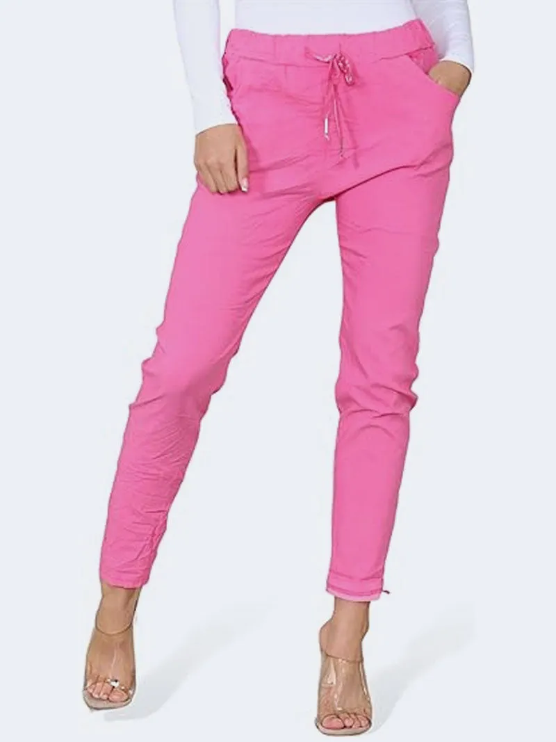 Women's Plain Magic Italian Trousers