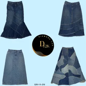 Y2K Denim Maxi Skirt (GRV-11-219)a